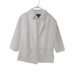 37.  New York Clothing Co. Women's  Blazer Jacket White Size 3X Office Business
